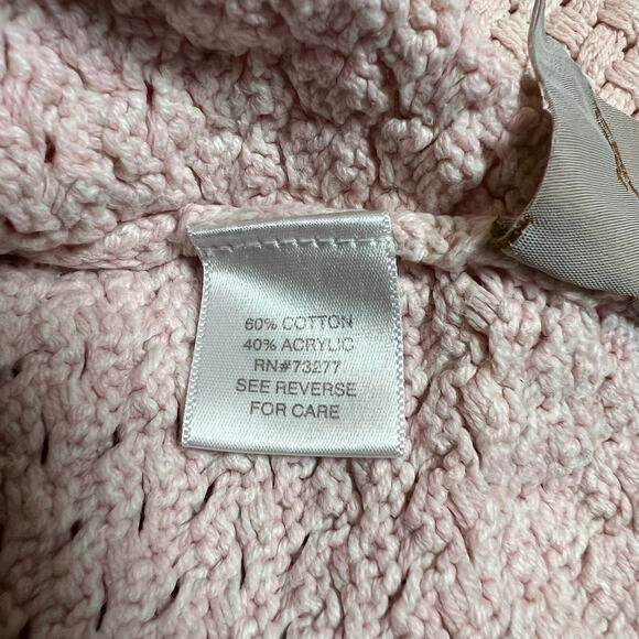 Dana Buchman Cowl Neck Basket Weave Knit Sweater Size Medium Cozy Casual Girly - Picture 5 of 7